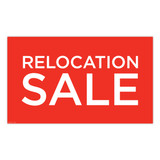 Shop for Shops Poster "RELOCATION SALE" Landscape 1000 W x 594mm H(T4439RDWH)