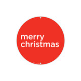 Shop for Shops Round double sided poster "merry christmas" Double Sided 400mm DIA(T4716RDWH)