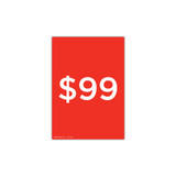 Shop for Shops A4 portrait double sided sign card "$99" (pack of 5) 210 W x 297 mm H(T7499.1RDWH)