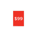 Shop for Shops A5 portrait double sided sign card "$99" (pack of 5) 148 W x 210 mm H(T7699.1RDWH)