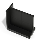 MAXe Capping System Top Cover Plate set to Fit 600mm Bay (E8956.4BKS)