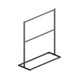 Shop for Shops Style clothes rack with additional adjustable rail 1200 W x 457 D x 1490mm H(R3125BKS)