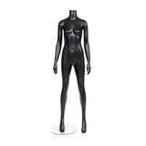 Shop for Shops Plastic female mannequin no head glass base HT=1610, B=800, W=630, H=810 mm(B9425BK)