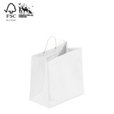 Shop for Shops Kraft paper wider gusset bag with handle 305 H x 305 W x 175 Gusset(A8054.1WH)