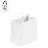 Kraft paper wider gusset bag large with handle 350 H x 350 W x 210 Gusset(A8056.1WH)
