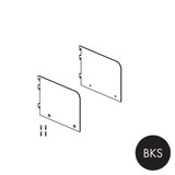 MAXe 30 mm shelf bracket set with 137 H ends 200 mm D  x 2.5 mm Thick(E6022BKS)