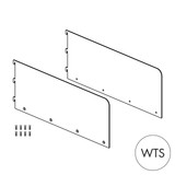 MAXe 30 mm shelf bracket set with 177 H ends 500 mm D  x 2.5 mm Thick(E6025WTS)