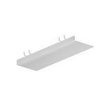 Slimline metal shelf for slatwall, slatmesh and metal peg 293 W x 100 mm D(S2553WTS)
