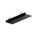 Slimline metal shelf for slatwall, slatmesh and metal peg 293 W x 100 mm D(S2553BKS)