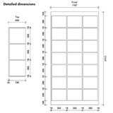 Pigeonhole Unit 3 x 7 cubes -  1167mm W x 400mm D x 2268mm H(M5050PY)