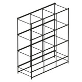 Stilt folding frame for 4 x 1170 x 400 mm shelves 1176 W x 1345 H x 440 mm D(F1834BKS)