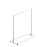 Shop for Shops Style clothes rack with 2 rollers & 2 glides 1200 W x 457 D x 1400mm H(R3120.1WTS)