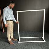 Style clothes rack with 2 rollers & 2 glides 1200 W x 457 D x 1400mm H(R3120.1WTS)