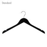 Shop for Shops Wooden hanger standard flat wishbone with notches 440 W x 12 mm Thick(HSF2628BK)