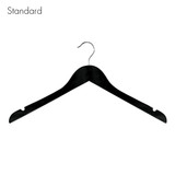 Shop for Shops Wooden hanger standard contoured wishbone with notches 440 W x 12 mm Thick(HSC2628BK)