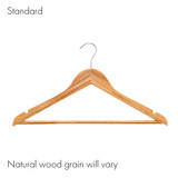 Shop for Shops Wooden hanger standard flat with notches & rail 440 W x 12 mm Thick(HSF2630BH)