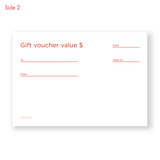 Booklet of 15 Gift vouchers 178 W x 127 mm H(A3050.2WHRD)