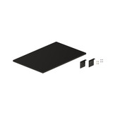 MAXe framed metal drop in base shelf 572 D x 872 W x 18 mm Thick with brackets & shelf pins 900 mm bay(E75609BKS)