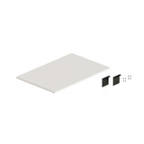 MAXe framed metal drop in base shelf 572 D x 872 W x 18 mm Thick with brackets & shelf pins 900 mm bay(E75609WTS)