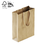 Shop for Shops Style paper bag large with woven ribbon handle 340 W x 460 H x 130 mm gusset(A8034.2NAT)