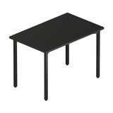 Table with folding base large with 30 mm thick top 1200 W x 750 D x 810 mm H(M9000BKBKS)