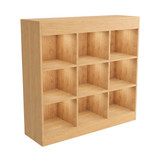 Pigeonhole Unit 3 x 3 cubes with top cover(M5153OAKSOAKS)