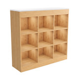 Pigeonhole Unit 3 x 3 cubes with top cover(M5153OAKSWH)