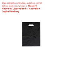 Shop for Shops Plastic carry bag medium with die cut handle 310 W x 405 mm H 50 micron(A8206BK)