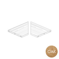 Shop for Shops MAXe 30 mm corner shelf set 600 x 600 bay - 400 mm D 593 W x 30 mm Thick(E6346OAK)