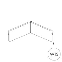 Shop for Shops MAXe metal corner skirt set 600 x 600 bay - 300 mm D 120 H x 18 mm Thick(E8136.4WTS)