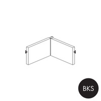 Shop for Shops MAXe metal corner skirt set 600 x 600 bay - 400 mm D 120 H x 18 mm Thick(E8146.4BKS)