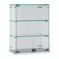 Glass counter top showcase with 2 shelves & lockable door (F1950CGWH)