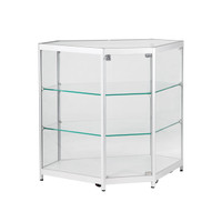Shop for Shops Alu corner counter showcase LED lighting & lockable door To suit 500 mm Counter Showcase(F2603CGAL)