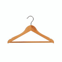 Kids wooden hanger with notches & rail (H2604BH)