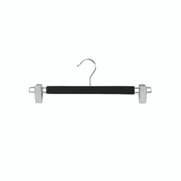 Wooden hanger with clips at ends (H2634BK)
