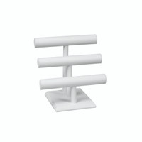 Shop for Shops Leatherette jewellery bar three tier 300 W x 235 D x 260 mm H(M3403WH)