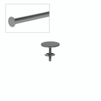Shop for Shops Push in flanged metal cap for clothes rail 45 mm Outside DIA(S1603CH)