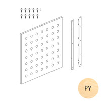 Shop for Shops Peggie panel 75 x 70mm perforated pattern with MAXe brackets 590 W x 558 mm H(P0606PY)