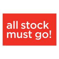 Poster "all stock must go!" Landscape (T4428RDWH)