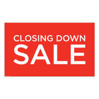 Shop for Shops Poster "CLOSING DOWN SALE" Landscape 1000 W x 594mm H(T4432RDWH)
