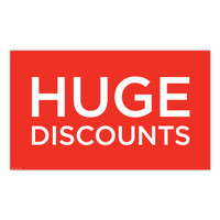 Shop for Shops Poster "HUGE DISCOUNTS" Landscape 1000 W x 594mm H(T4436RDWH)