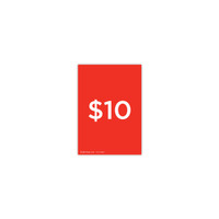 Shop for Shops A5 portrait double sided sign card "$10" (pack of 5) 148 W x 210 mm H(T7610.1RDWH)