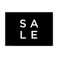 Shop for Shops A3 landscape double sided sign card "S A L E" 420 W x 297 mm H(T8519.1BKWH)