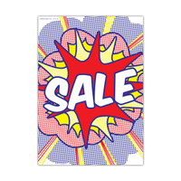 Shop for Shops A3 portrait double sided sign card "SALE" (comic book style) 297 W x 420 mm H(T9535.1MU)