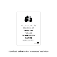 Shop for Shops COVID 19 DOWNLOADABLE POSTER 2 - WASH HANDS (COVID2)