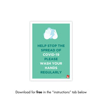 Shop for Shops COVID 19 DOWNLOADABLE POSTER 1 - WASH HANDS (COVID1)