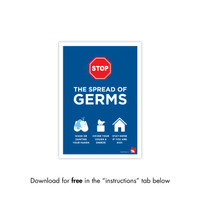 Shop for Shops COVID 19 DOWNLOADABLE POSTER 9 - STOP THE SPREAD OF GERMS (COVID9)
