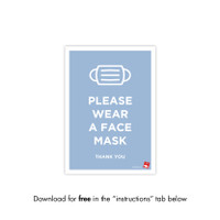Shop for Shops COVID 19 DOWNLOADABLE POSTER 12 - PLEASE WEAR A FACE MASK (COVID12)