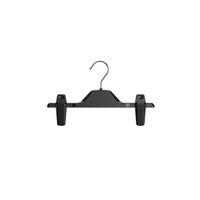 Plastic adjustable clip hanger with wire hook (HW6280BK)