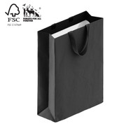 Style paper bag large with ribbon handle (A8034.1BK)